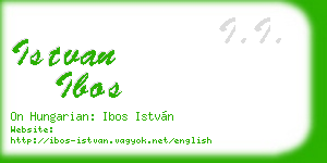 istvan ibos business card