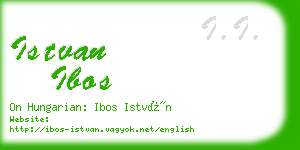 istvan ibos business card